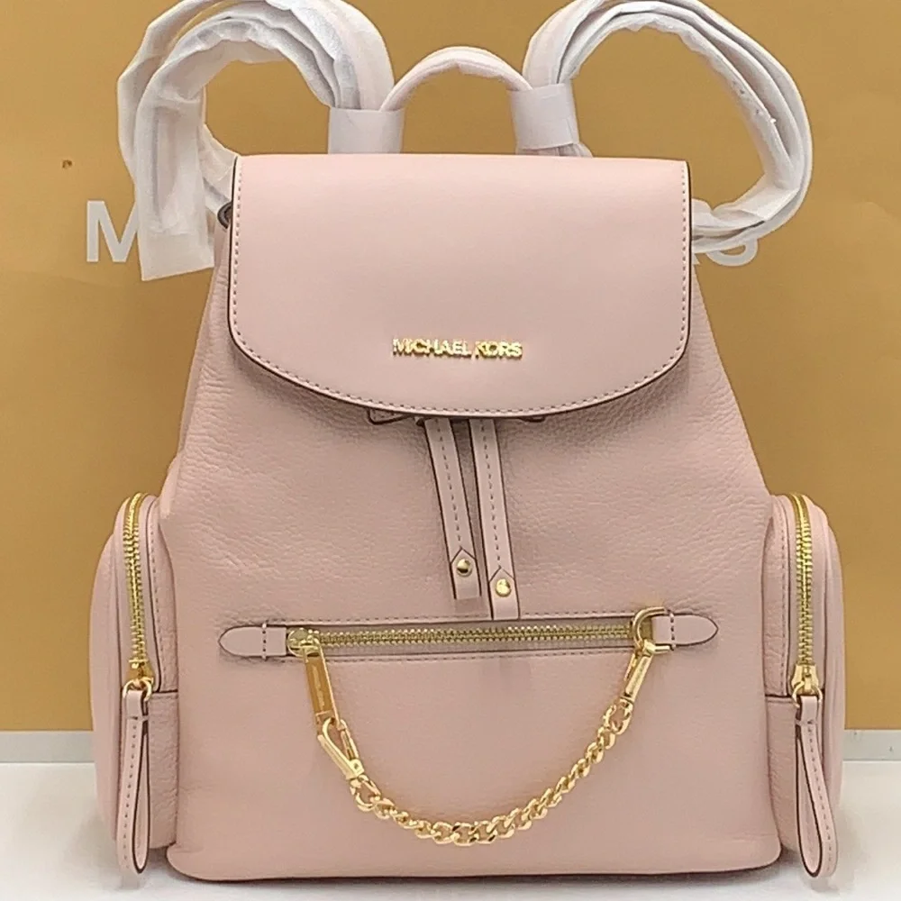 MICHAEL KORS
Jet Set Medium Pebbled Leather Backpack POWDER BLUSH COLOR - Picture 7 of 16
